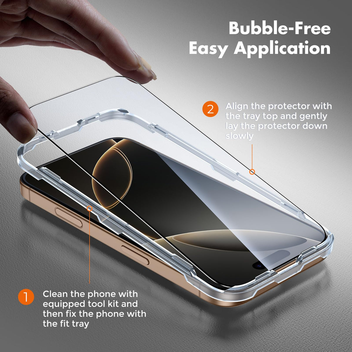 UNBREAKcable 3-Pack Screen Protector for iPhone 16 Pro Max, Full Coverage