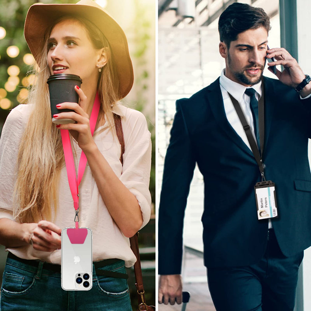 CACOE Phone Lanyard, Black+Gray, 2 Pack