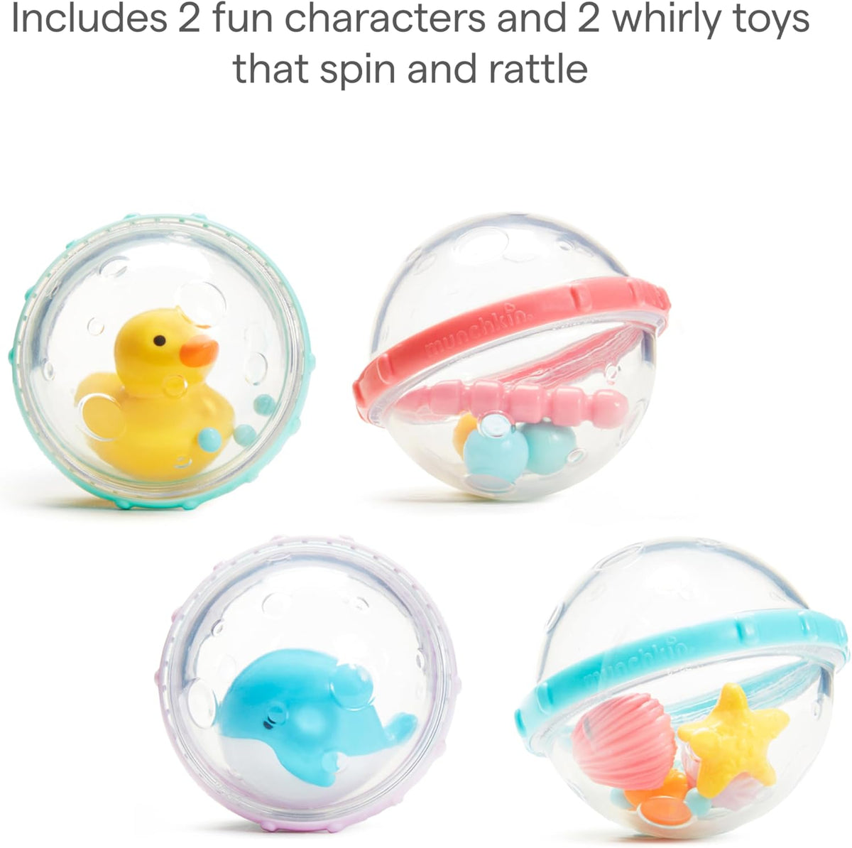 Munchkin® Float & Play Bubbles™ Baby Bath Toys, 4 Count