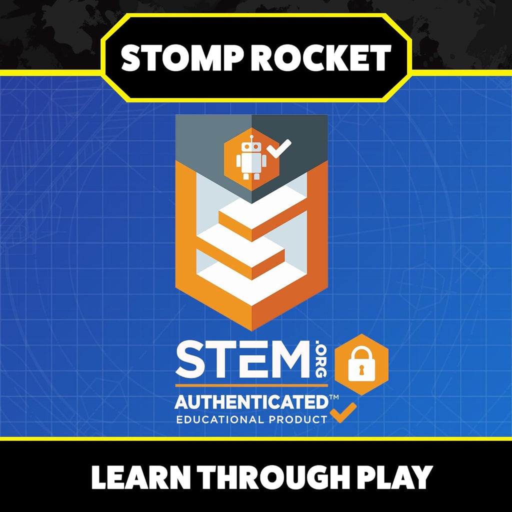 Stomp Rocket Jr Multi-Color Rocket Launcher for Kids, 8 Rockets