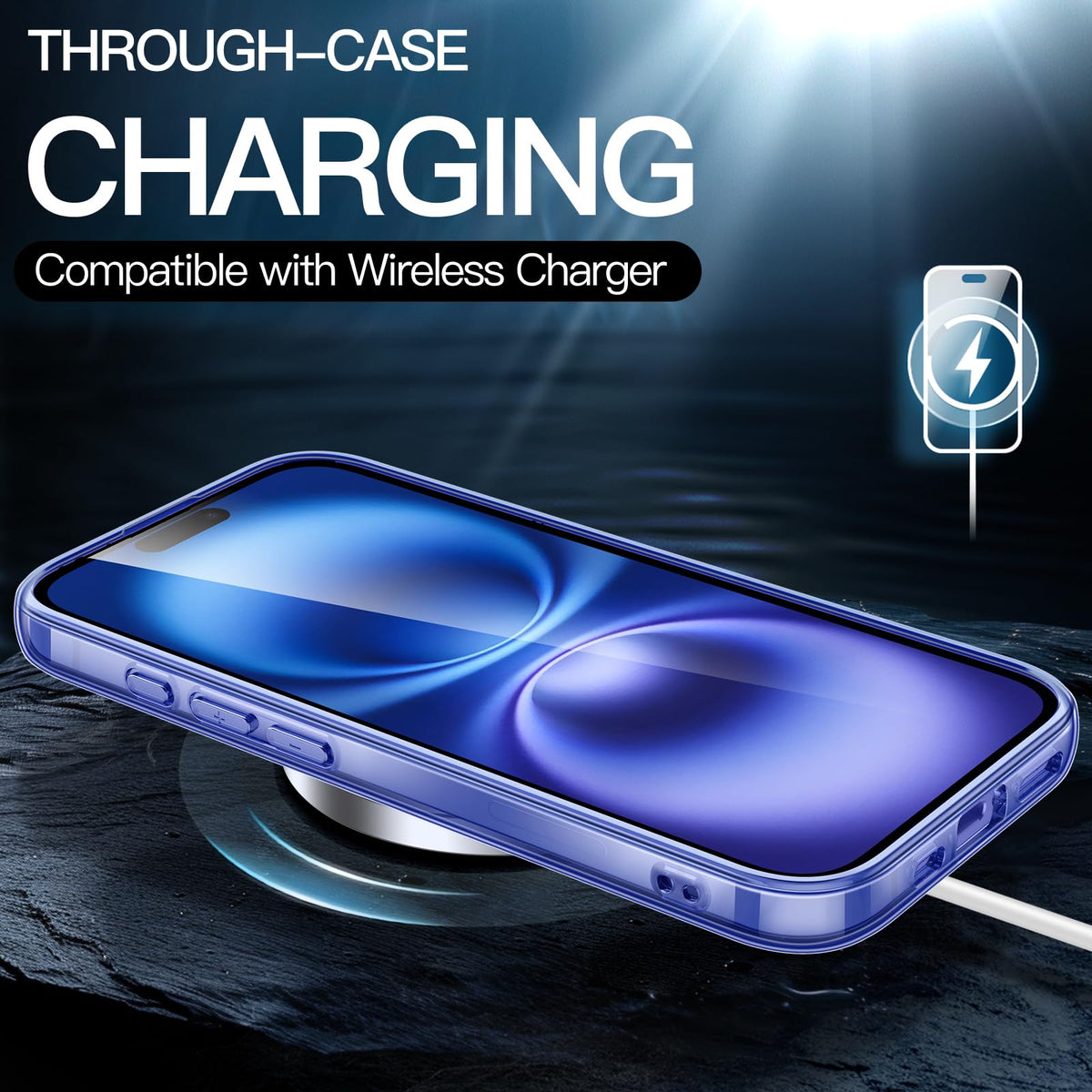 JETech Case for iPhone 16 Pro, Anti-Yellowing, Natural Titanium
