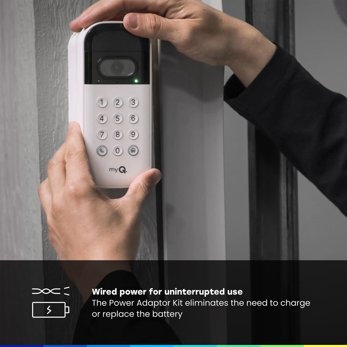 myQ Smart Garage Door Video Keypad with Wide-Angle Camera,Customizable PIN Codes,and Smartphone Control–Take Charge of Your Garage Access Works with Chamberlain, LiftMaster and Craftsman openers,White