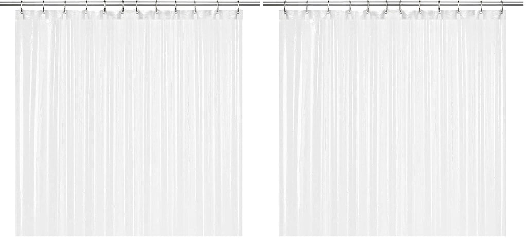 LiBa Shower Curtain PEVA 8G, 72x72 Inch Waterproof Clear