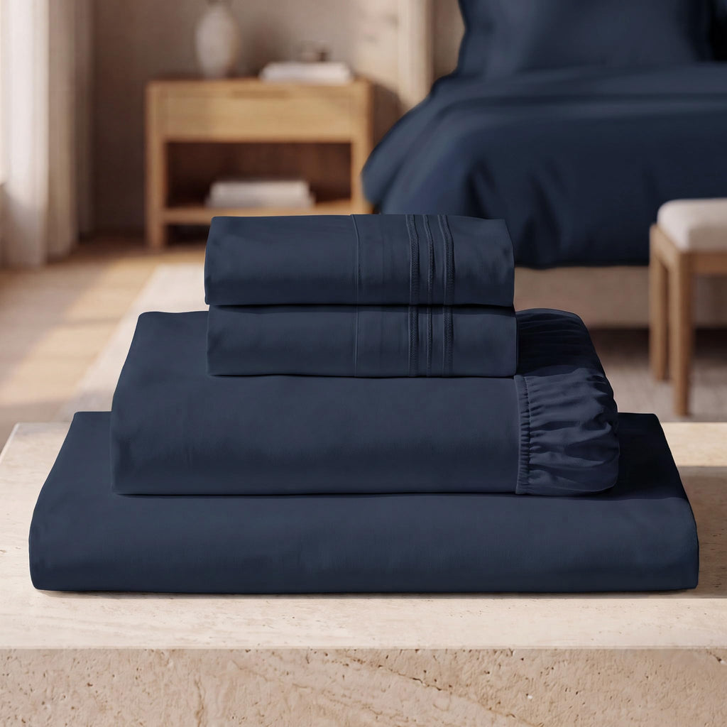 Mellanni Iconic 4-Piece Bed Sheet Set, 16" Deep Pocket (Queen, White)
