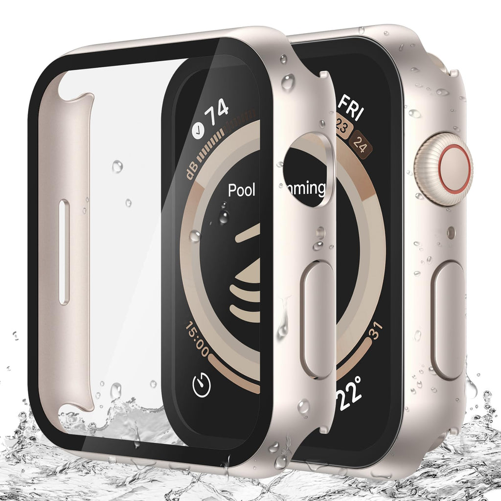 Misxi 2-Pack Waterproof Case for 41mm Apple Watch Series 9/8/7