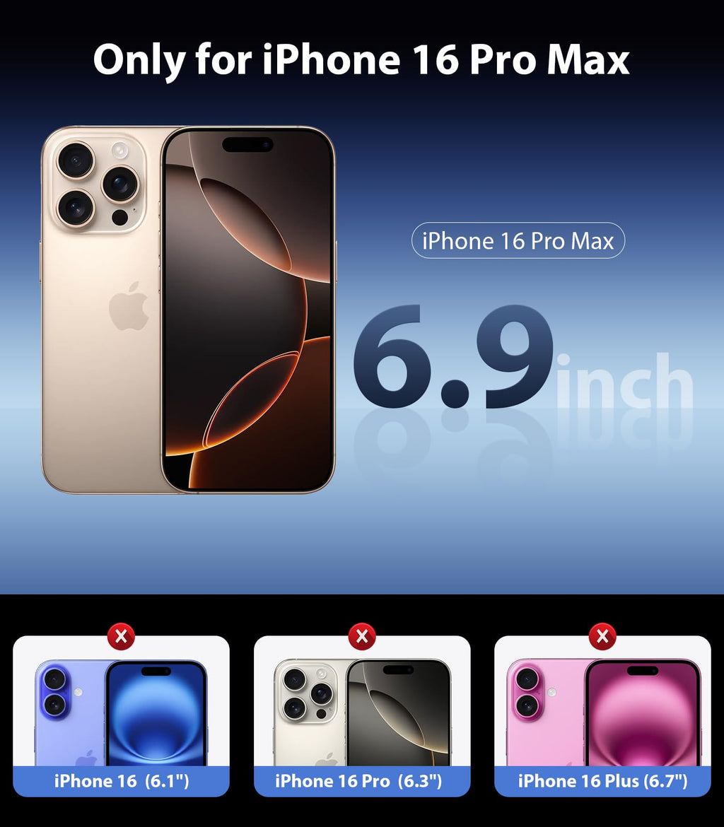 Mkeke Screen Protector for iPhone 17 Pro, 3 Pack 9H+ Tempered Glass