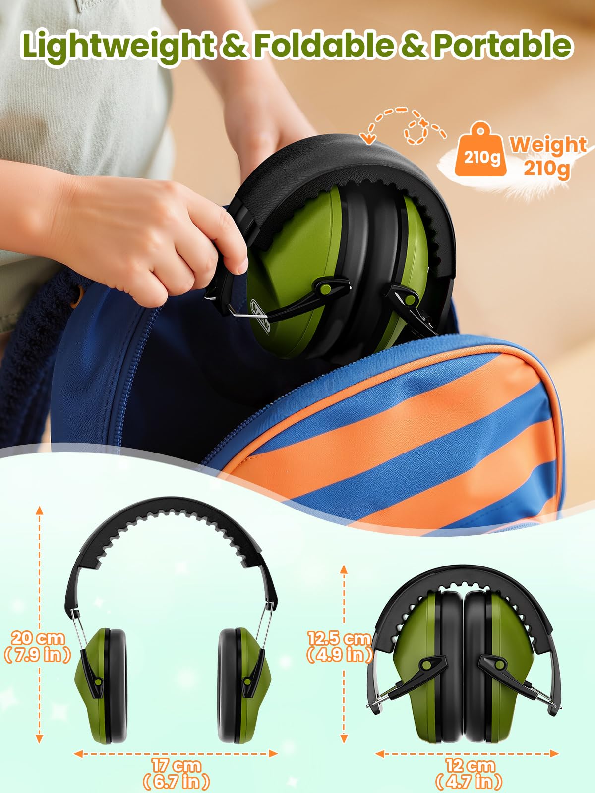 Dr.meter EM100 Noise Cancelling Headphones for Kids Adults, Ear Muffs