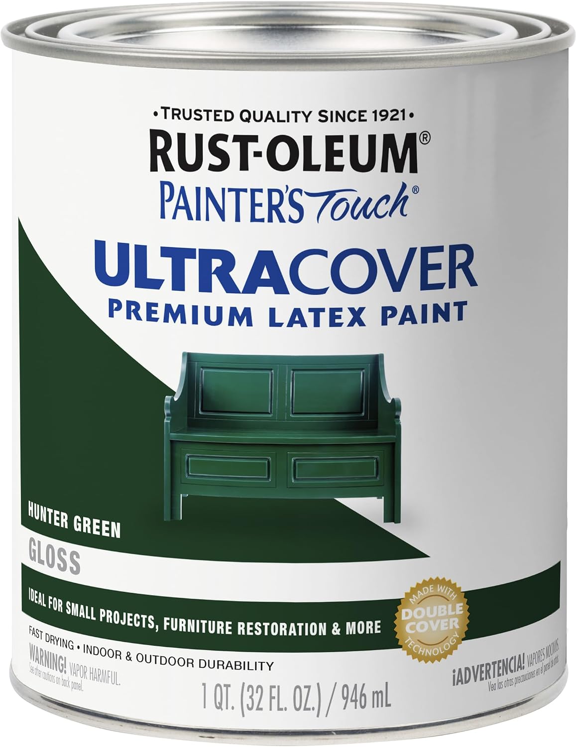 Rust-Oleum Painter's Touch Latex Brush On Paint, Gloss Hunter Green