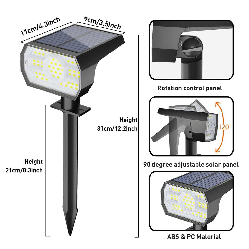 NYMPHY Solar Lights Outdoor Waterproof - 4 Pack (Warm White)