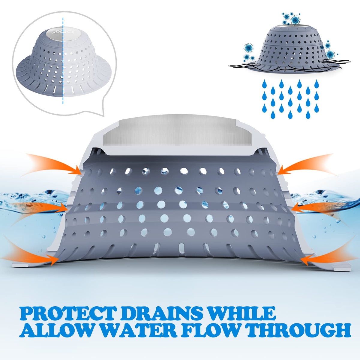 zaa Shower Drain Hair Catcher Bathtub Drain Strainer Sink Drain Protector