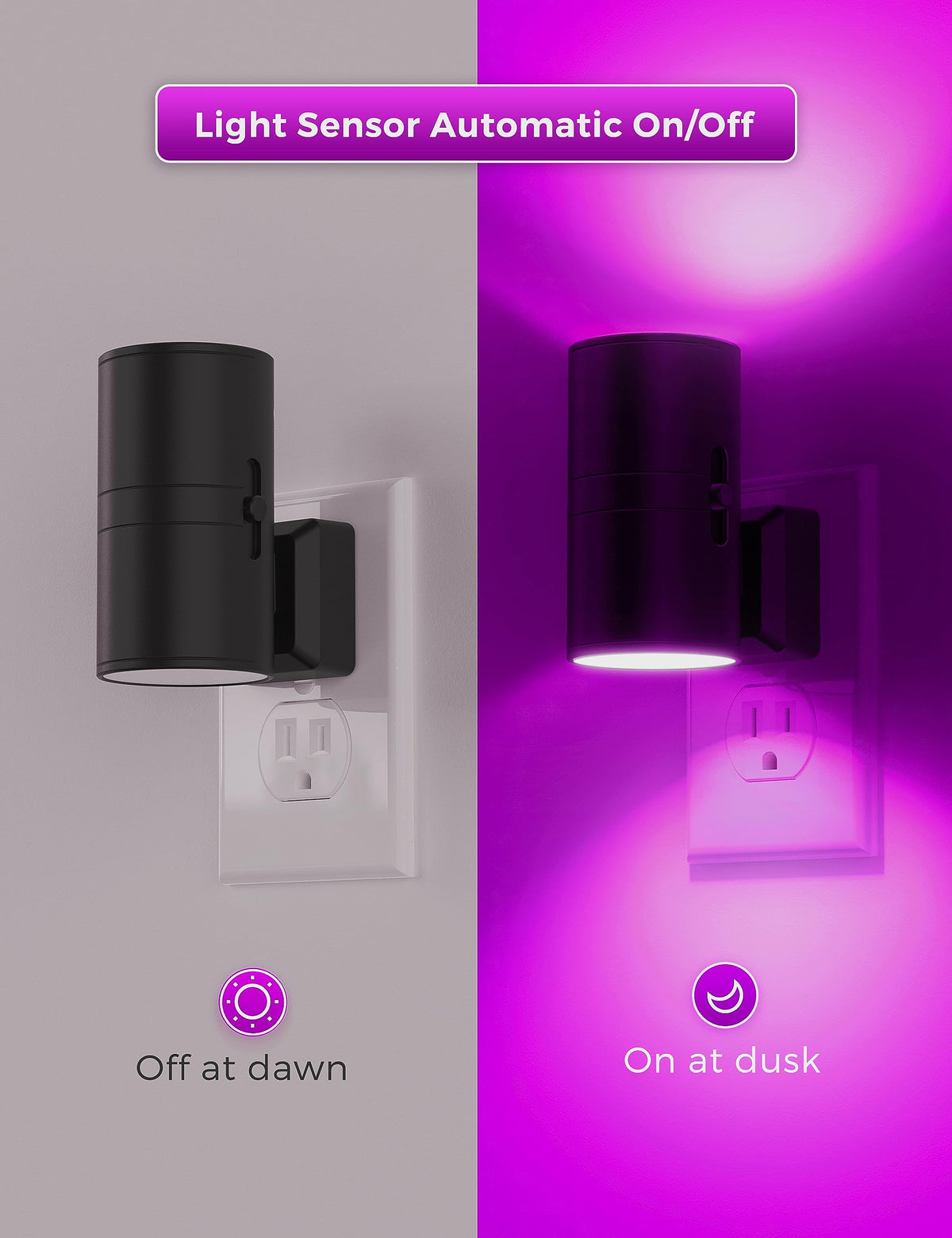 L LOHAS LED Night Light Plug in, Night Lights Plug into Wall, Soft White