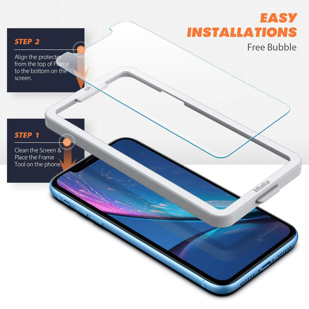 Mkeke Screen Protector for iPhone 17 Pro, 3 Pack 9H+ Tempered Glass