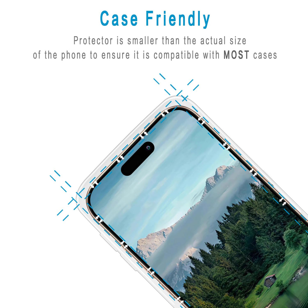 2 Pack Screen Protector for iPhone 16 Pro Max Tempered Glass
