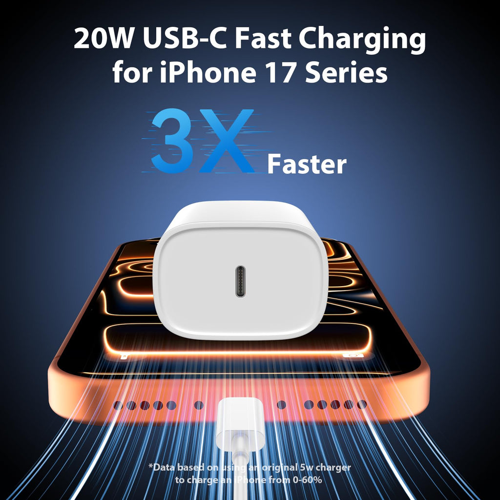 iPhone 18 17 16 15 Charger Fast Charging Type C Chargers USB C Cable 10FT