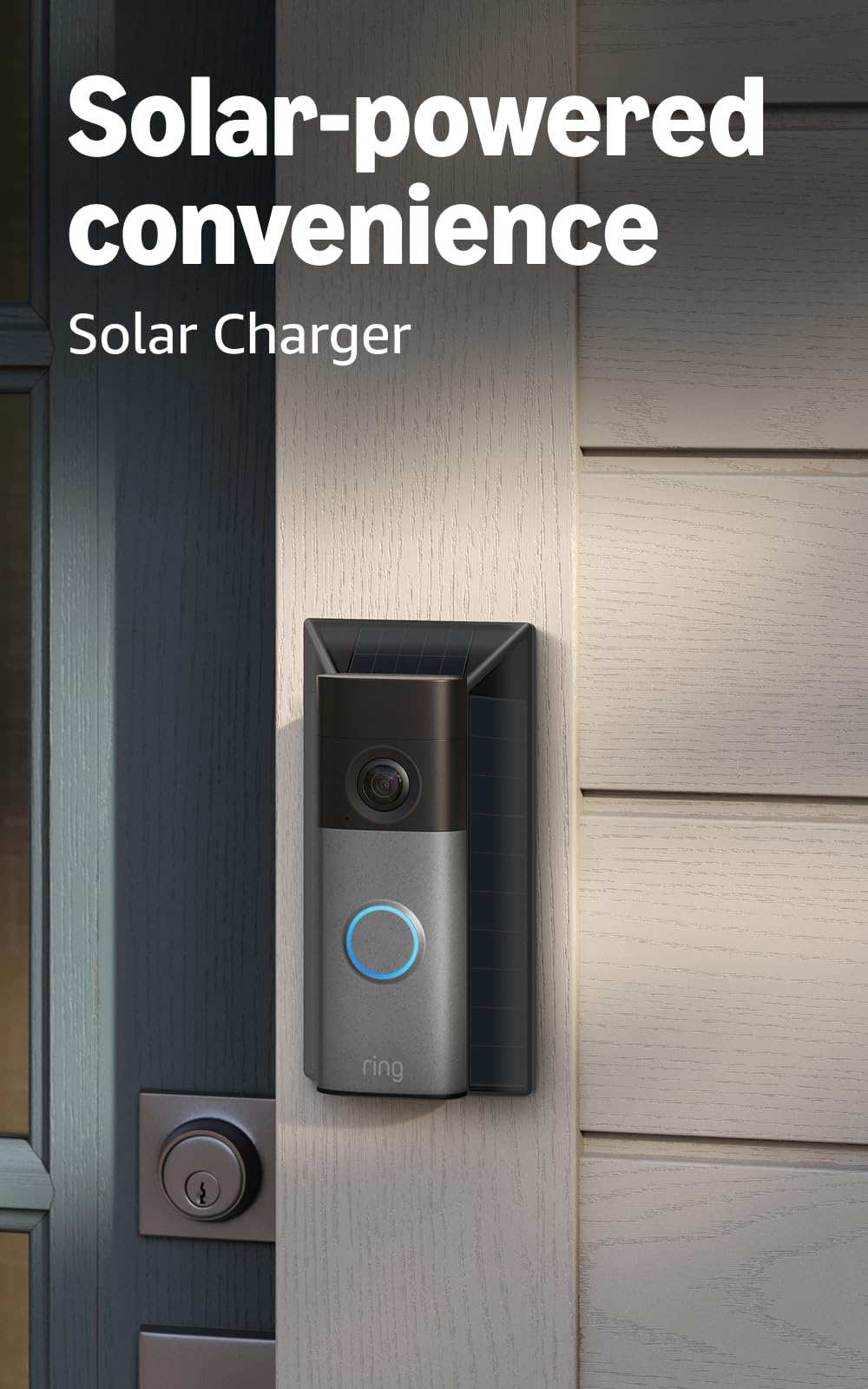 Ring Battery Doorbell 2K (newest model), Retinal 2K with wide-angle video, up to 6x Enhanced Zoom, Two-Way Talk, and Built-In Battery, Speckled White