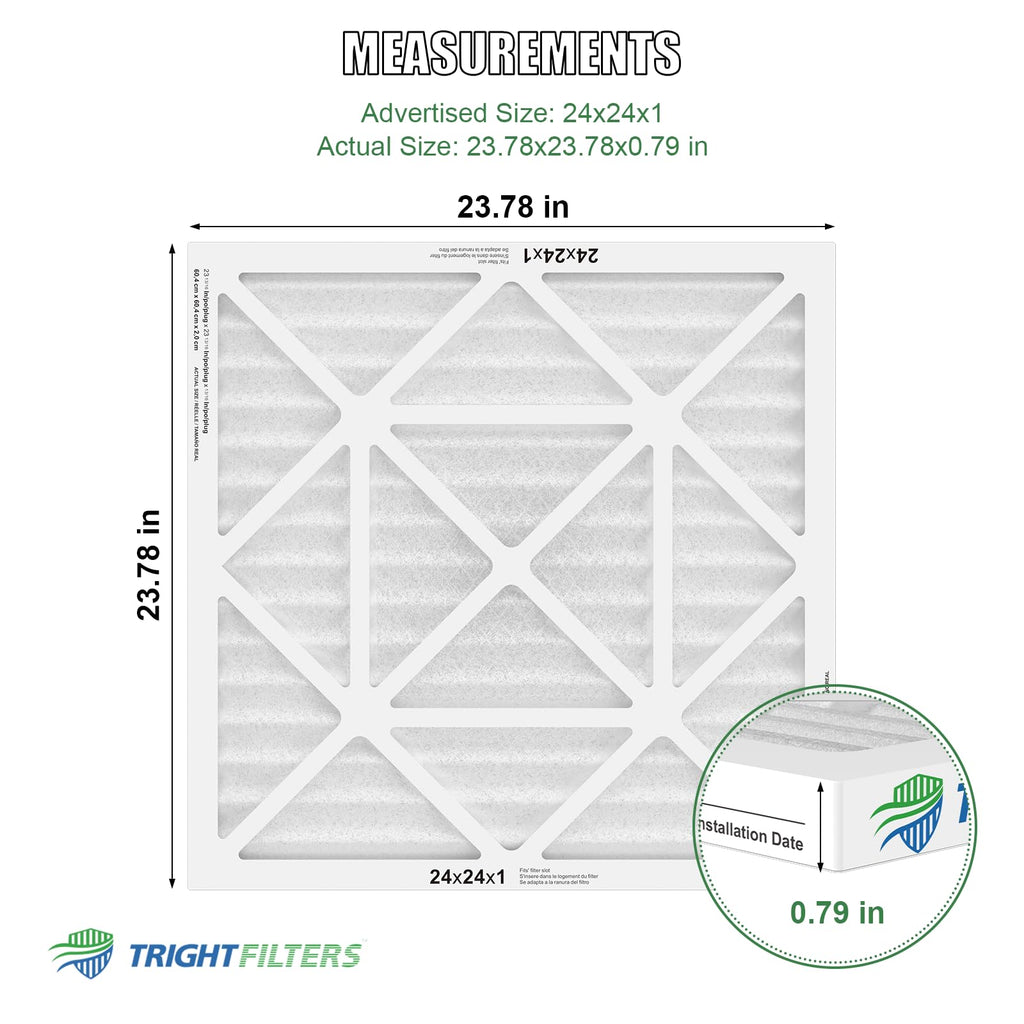 TRIGHTFILTERS 14x20x1 Air Filter 4 Pack, MERV 8 Filter Replacement