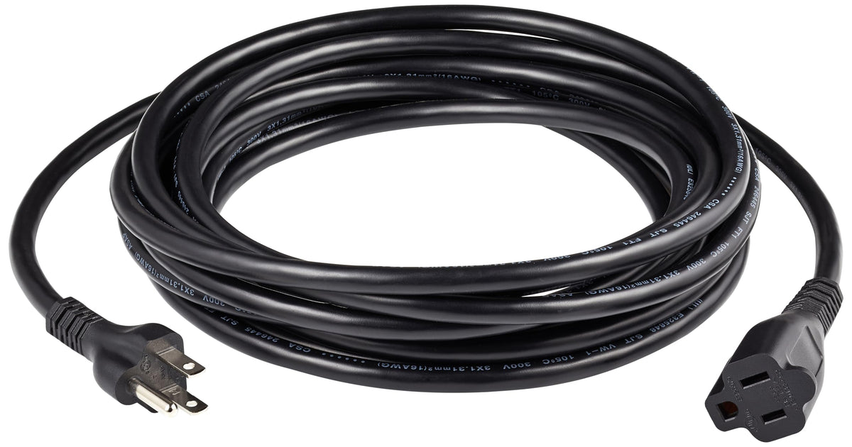 Amazon Basics Extension Cord, 3 Prong Outlet Extender, Indoor Power Cord, 13 Amps, 125V, 6 Ft, Black
