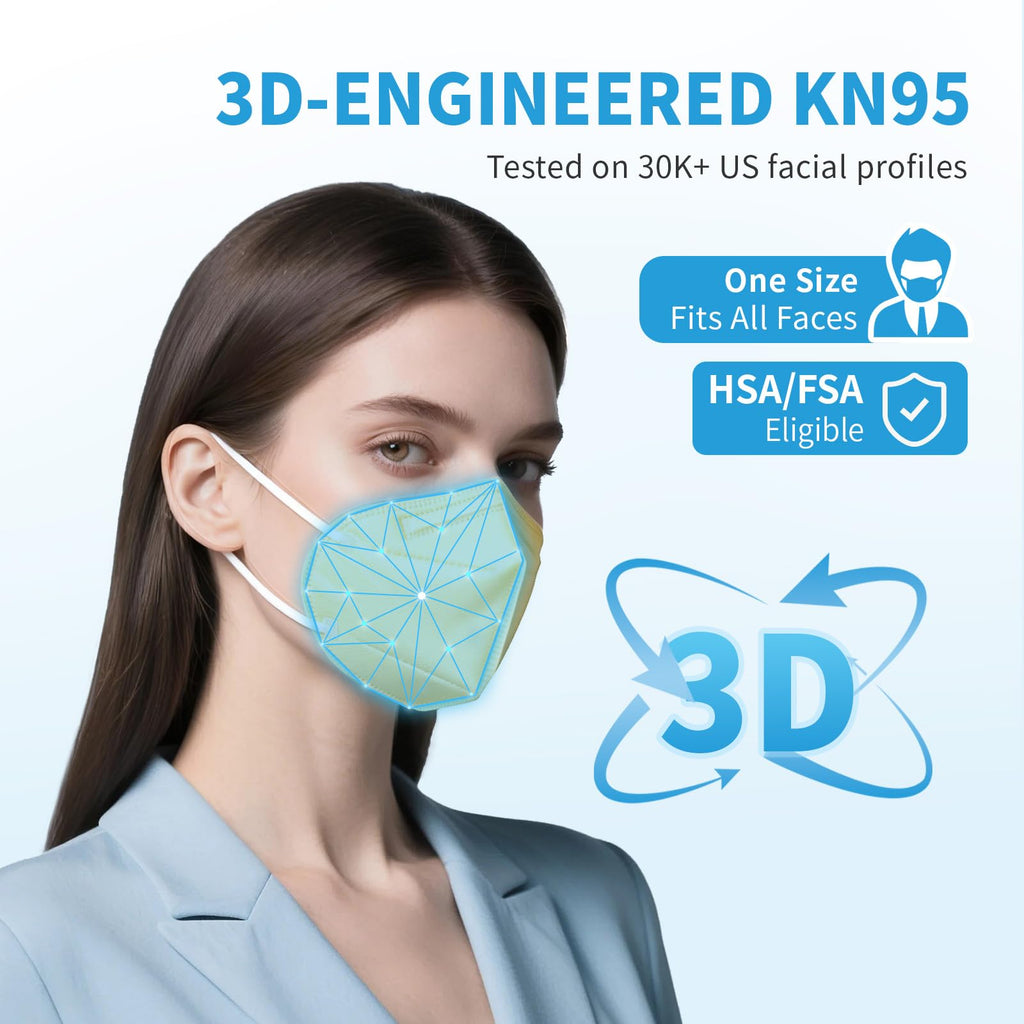 akgk KN95 Face Mask 50 PCS, Breathable Protection Masks, 5-Ply KN95 Black Masks, Cup Dust Safety Masks