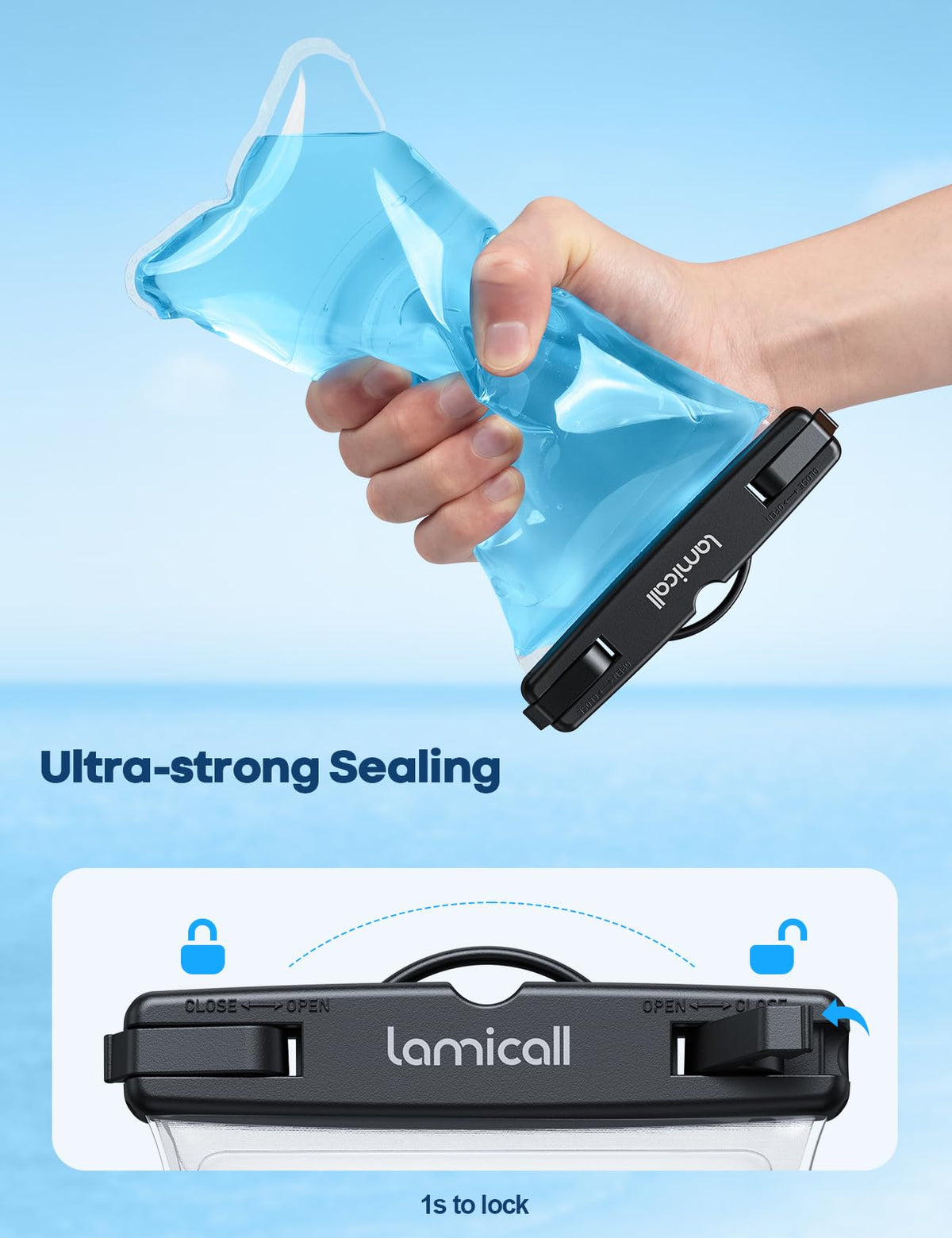 Lamicall 2Packs Waterproof Beach Bags, Vacation Essentials for Wemen Men