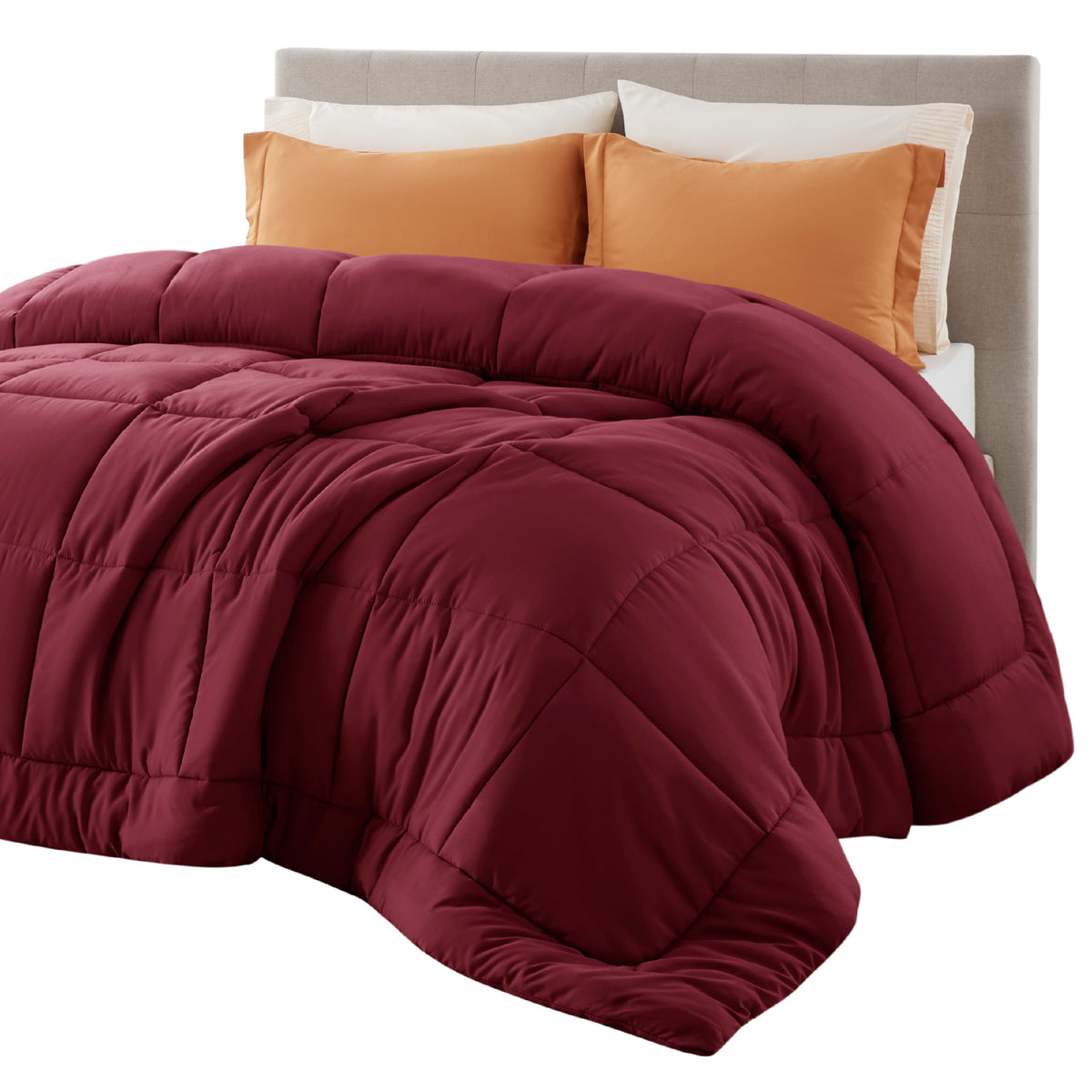 Bedsure Comforter Duvet Insert - Quilted Comforters Queen Size, All Season Duvet, Down Alternative Bedding, with 8 Tabs, Gifts for Women/Men, Olive Green, Queen 88 x 88 Inches