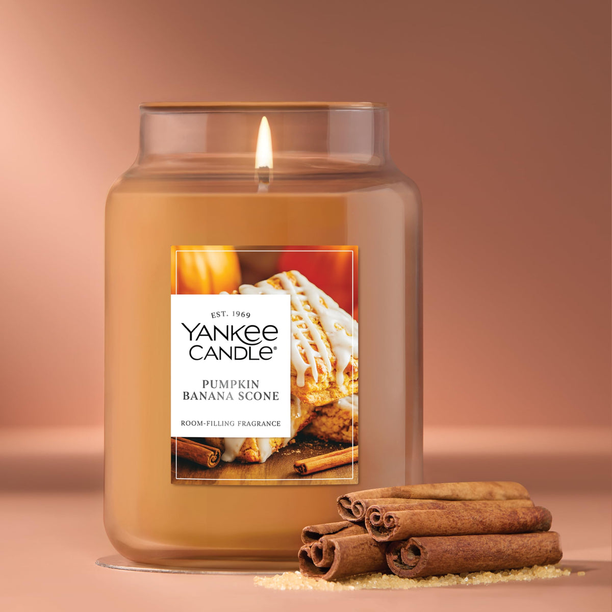 Yankee Candle Spiced Pumpkin Scented Candle, 22oz Large Jar