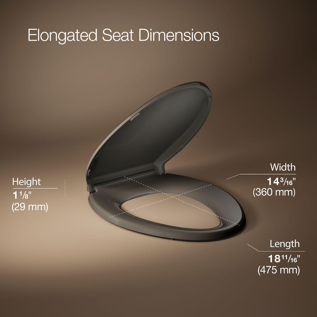 KOHLER CACHET® Nightlight Soft Close Toilet Seat Elongated, ReadyLatch®, Grip-Tight Hardware, White