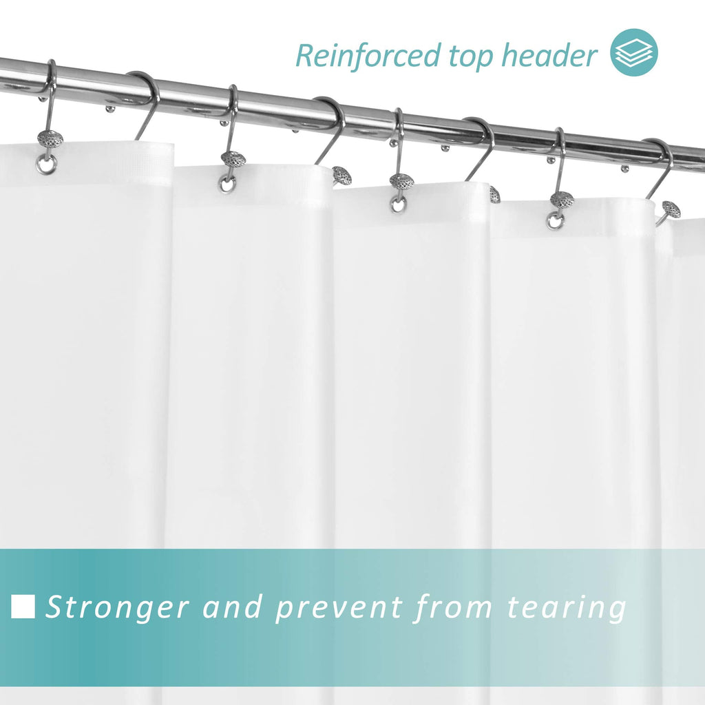 Mrs Awesome Dark Gray Shower Curtain Liner with 3 Magnets, 72x72