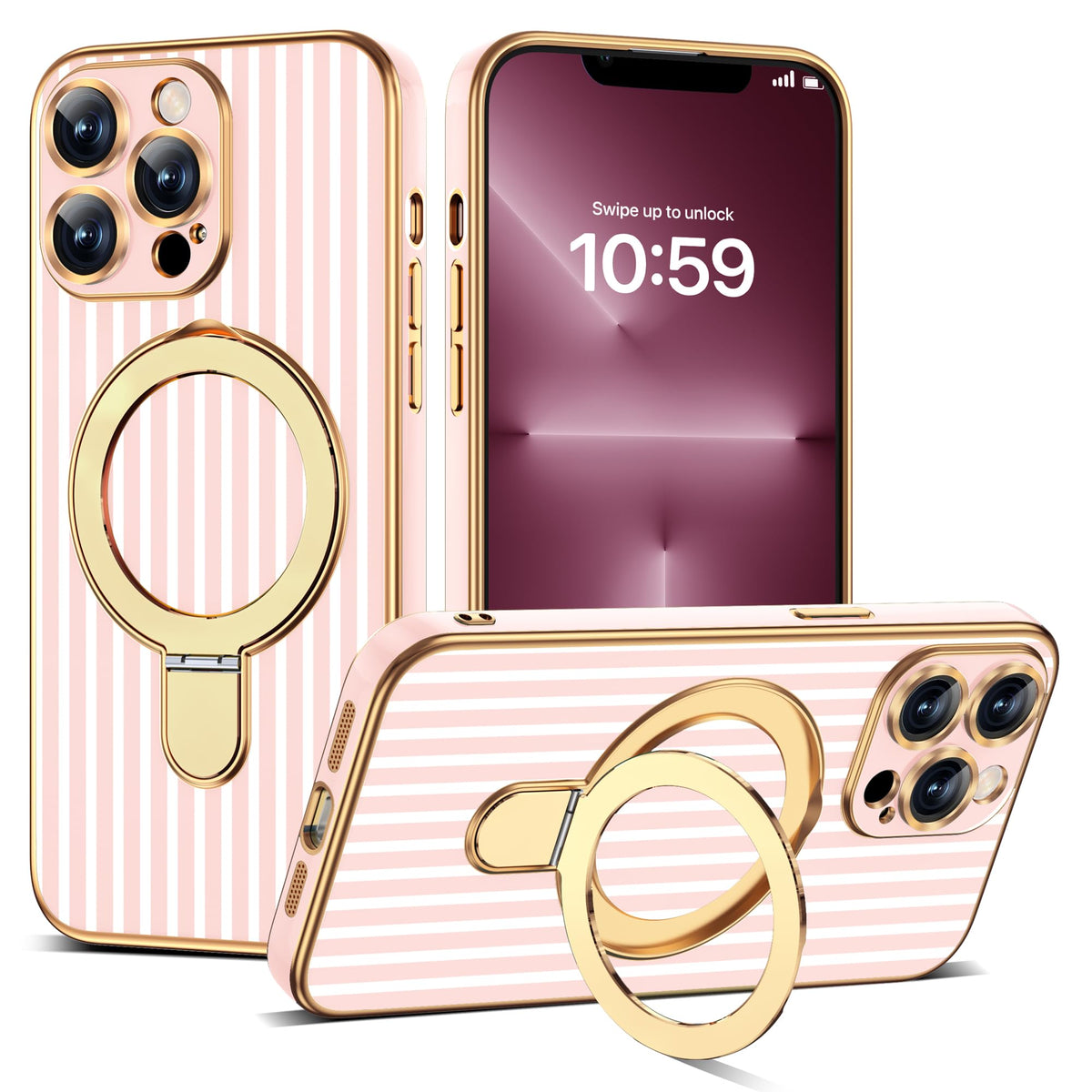 Marble Case for iPhone 11 Pro Max with Stand 6.5",Purple Blue