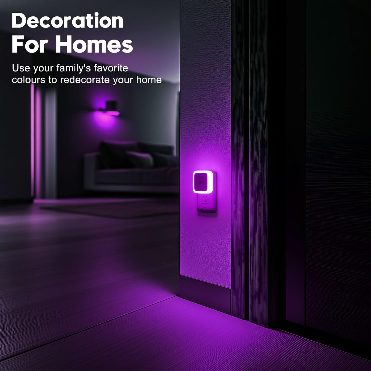 Sujeet Night Light, Night Lights Plug into Wall 8-Pack, Nightlight Plug in Night Light, Dusk to Dawn Night Lamp Led (Red)
