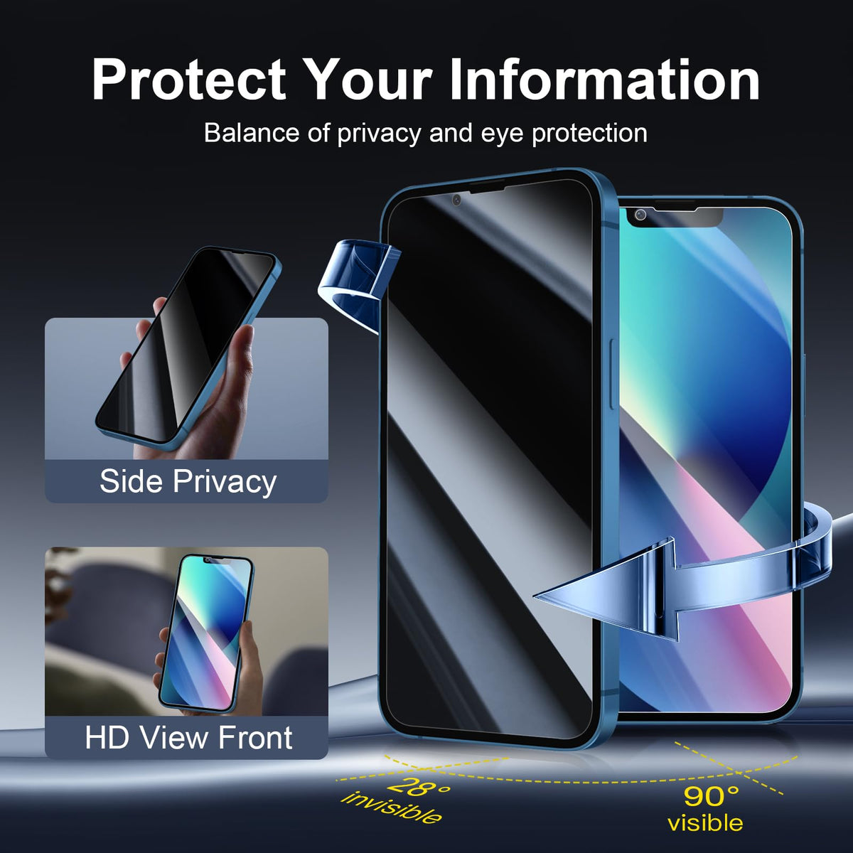 NEW'C for iPhone 16 Pro Screen Protector + Camera Lens Protector + Tool