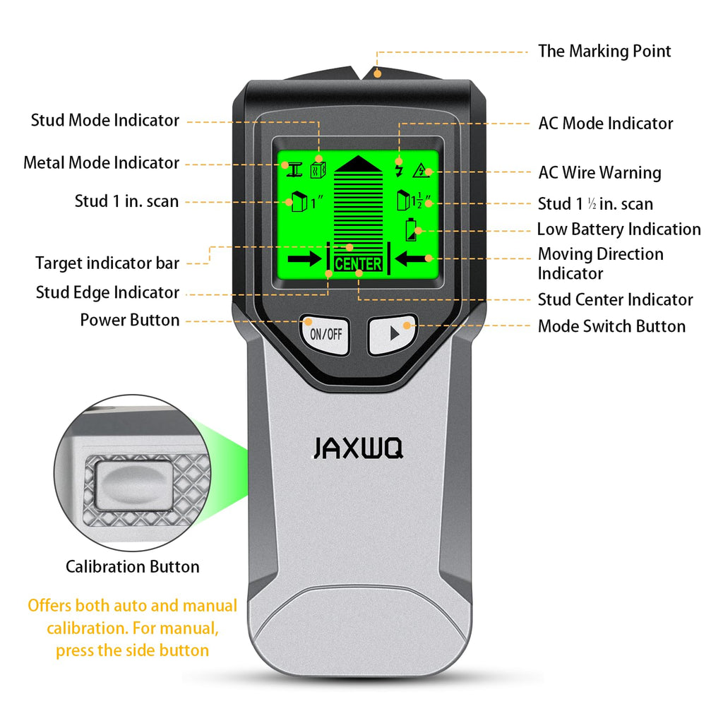 Stud Finder, Upgranded Wood and Metal Stud Detector, Live Wire Detection