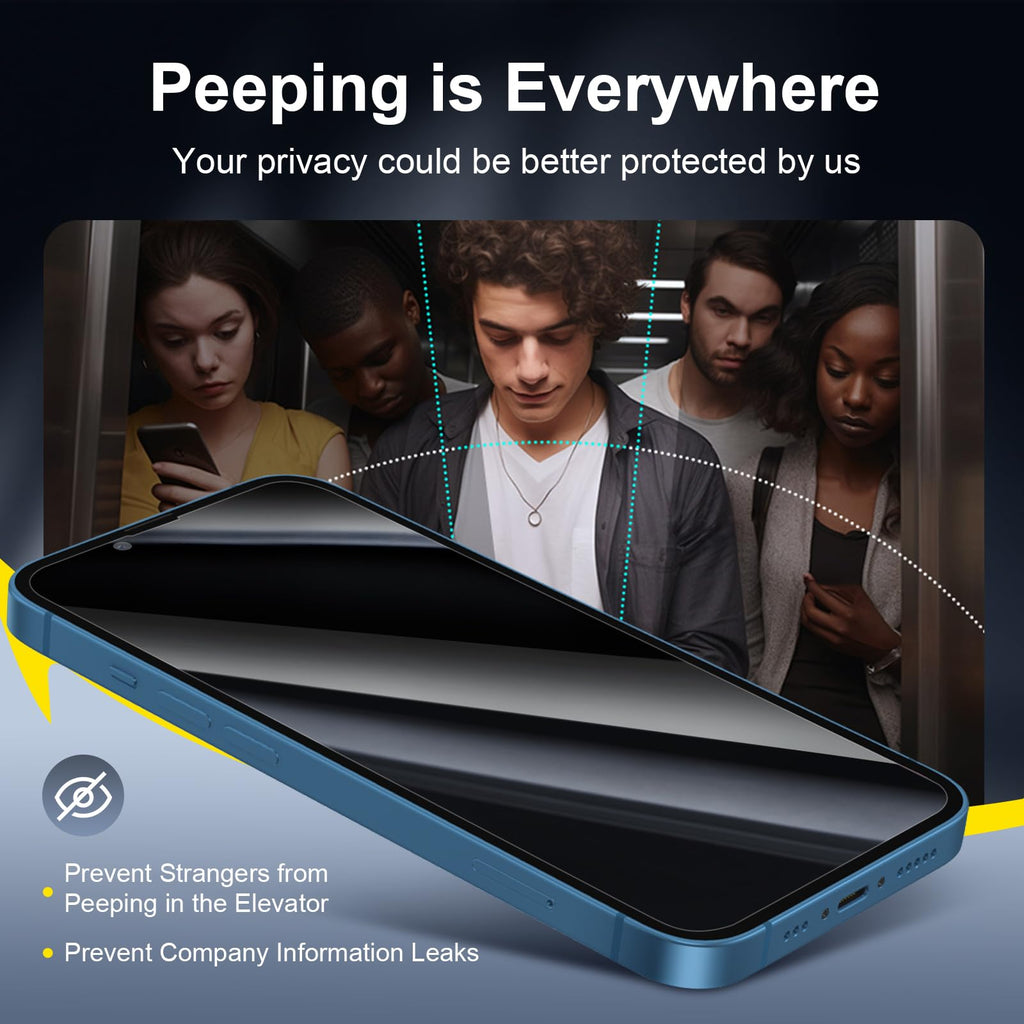 NEW'C for iPhone 16 Pro Screen Protector + Camera Lens Protector + Tool