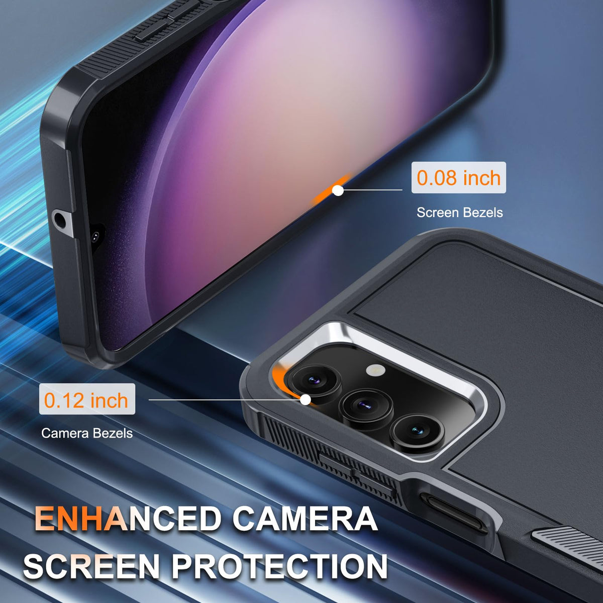 Case for Samsung Galaxy A36/A56/A27,Full Body Heavy Duty Cover,Black Matte