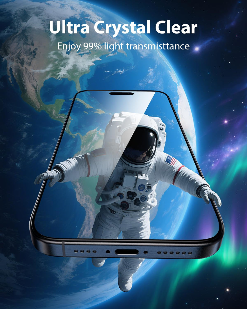 Mkeke Screen Protector for iPhone 17 Pro, 3 Pack 9H+ Tempered Glass