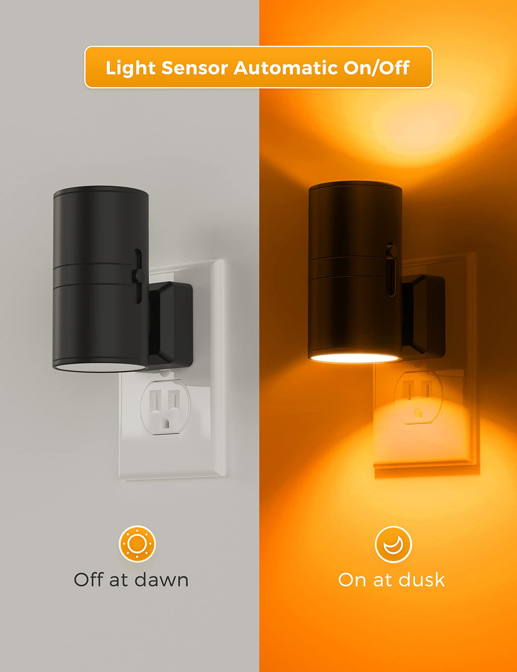 L LOHAS LED Night Light Plug in, Night Lights Plug into Wall, Soft White