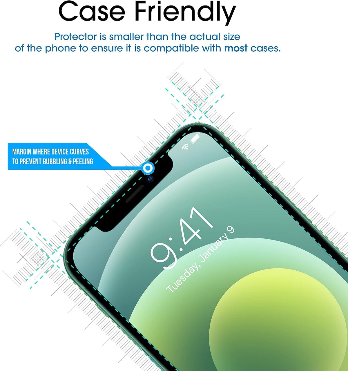 amFilm OneTouch for iPhone 17e / iPhone 16e Screen Protector Tempered Glass