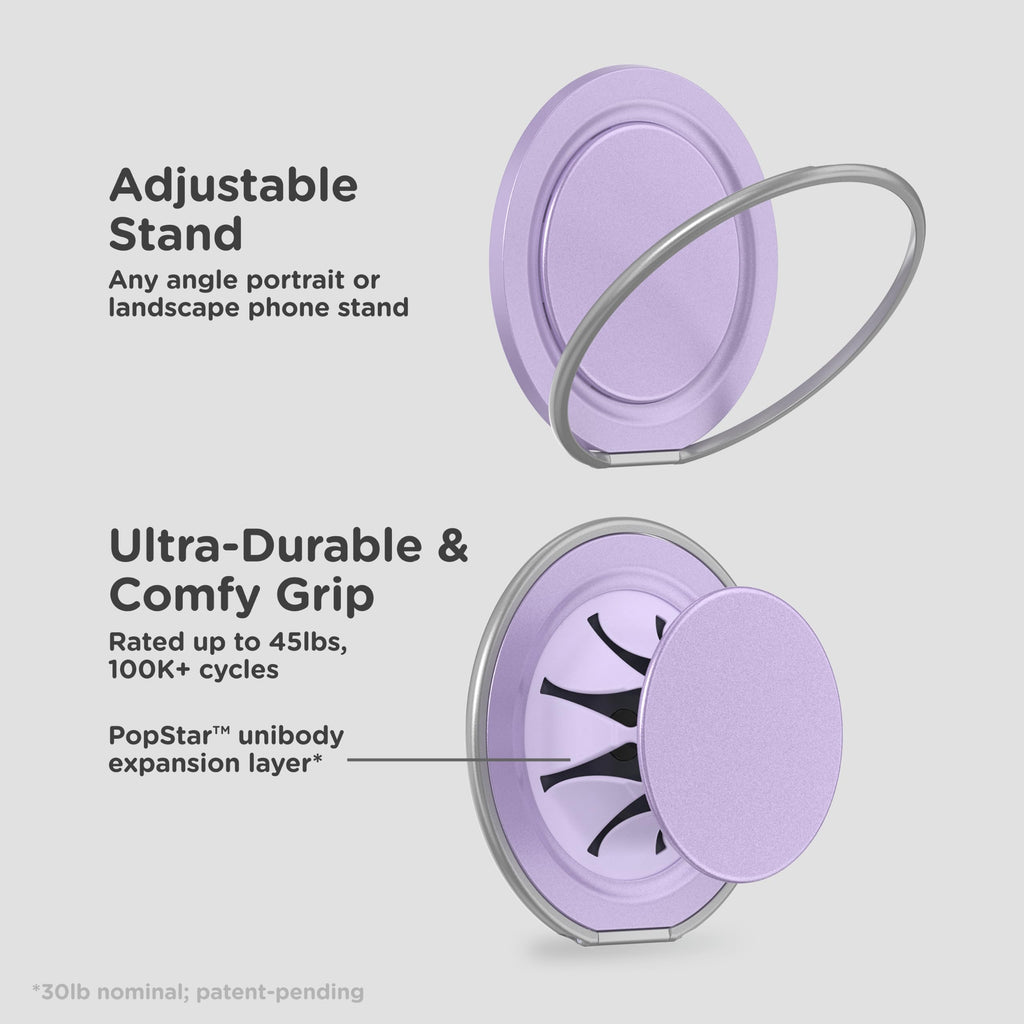 PopSockets Low-Pro Grip for MagSafe, Thin Profile- Gunmetal