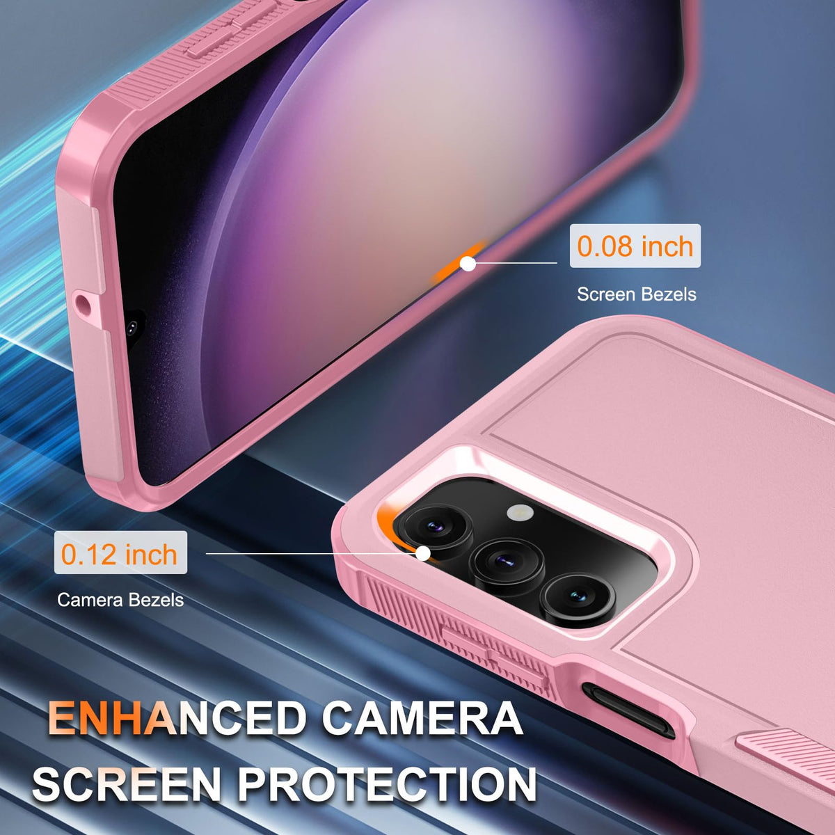 Case for Samsung Galaxy A36/A56/A27,Full Body Heavy Duty Cover,Black Matte