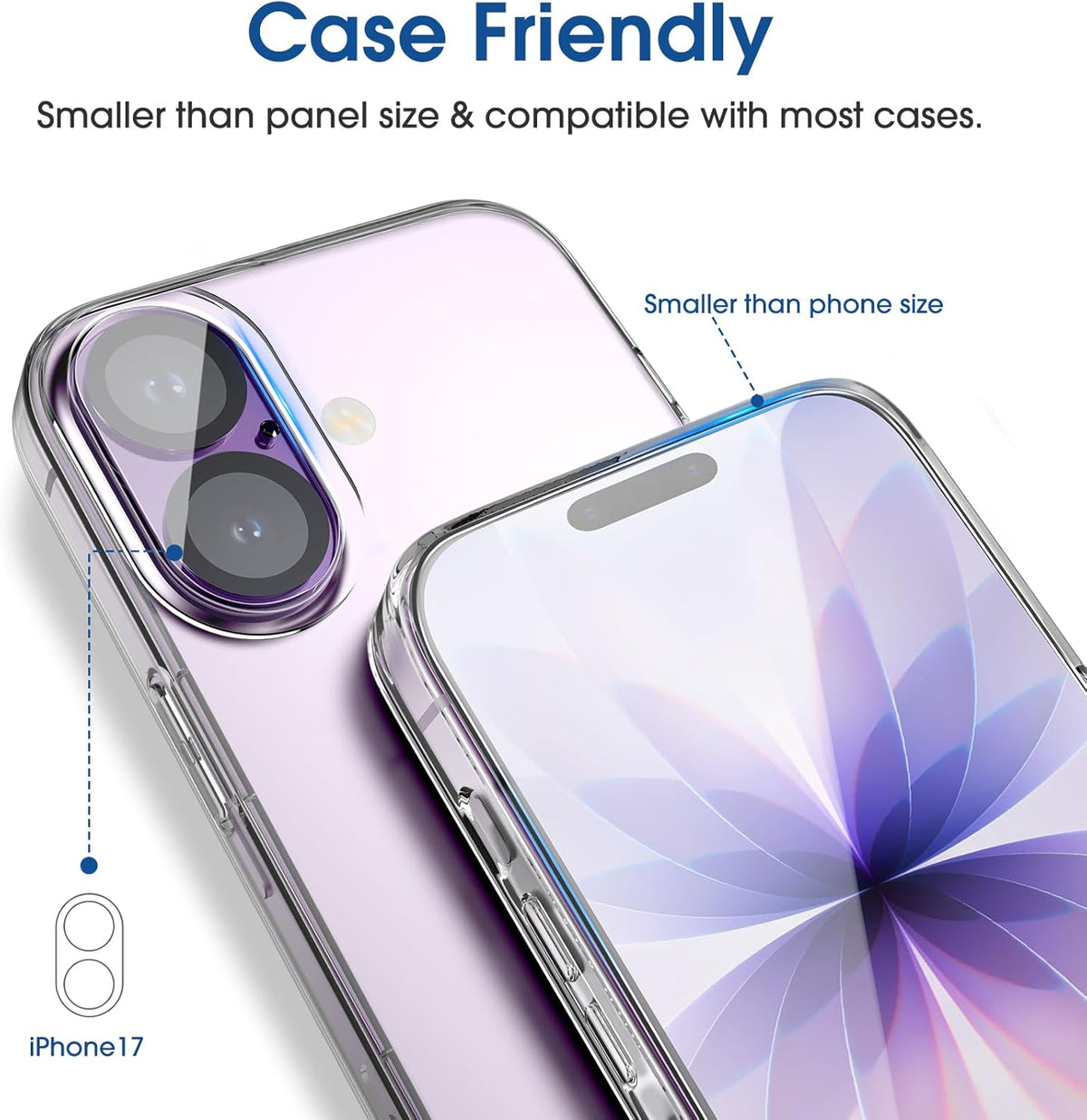 amFilm OneTouch for iPhone 17e / iPhone 16e Screen Protector Tempered Glass