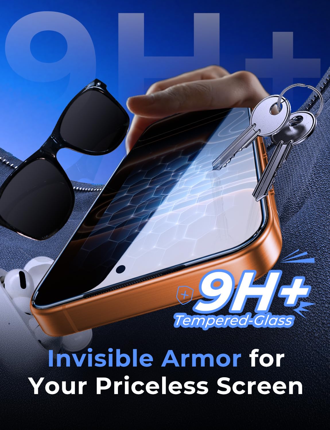 MAGIC JOHN for iPhone 16e Privacy Tempered glass Screen Protector 6.1 inch