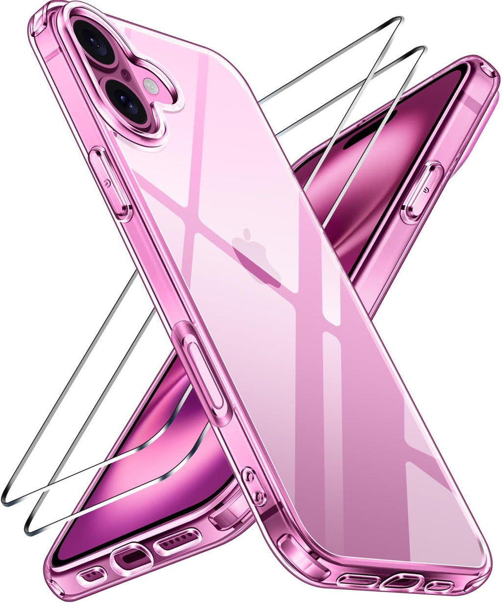 ivoler 3-in-1 Case for iPhone 16 Plus 6.7 inch, Clear