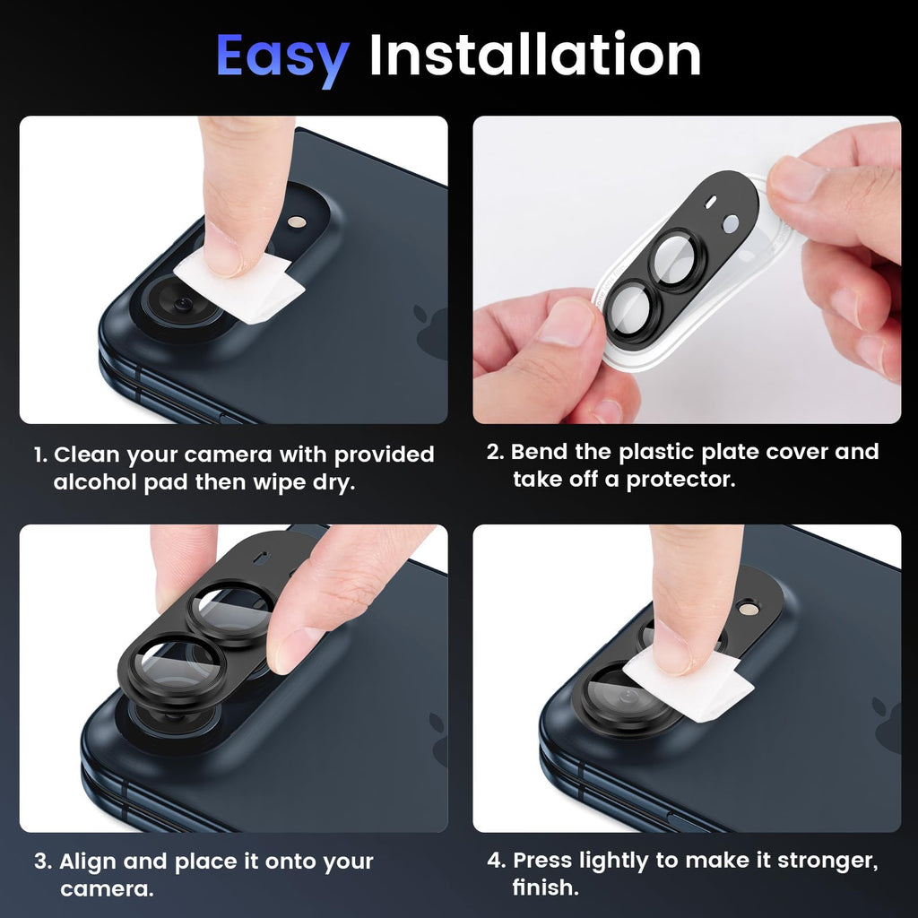 Tensea for iPhone 16 Pro Max/16 Pro/14 Pro Max/14 Pro Camera Lens Protector
