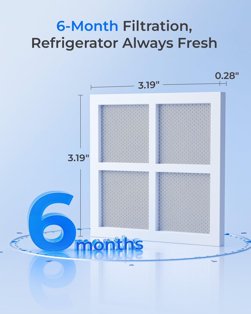 Waterdrop LT1000PC ADQ747935 MDJ64844601 Refrigerator Water Filter, 3 Pack