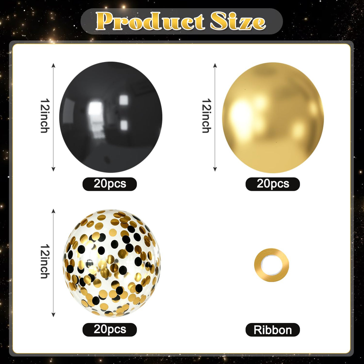 Rose Gold and Black Balloons for Bridal Shower Women Birthday Decorations