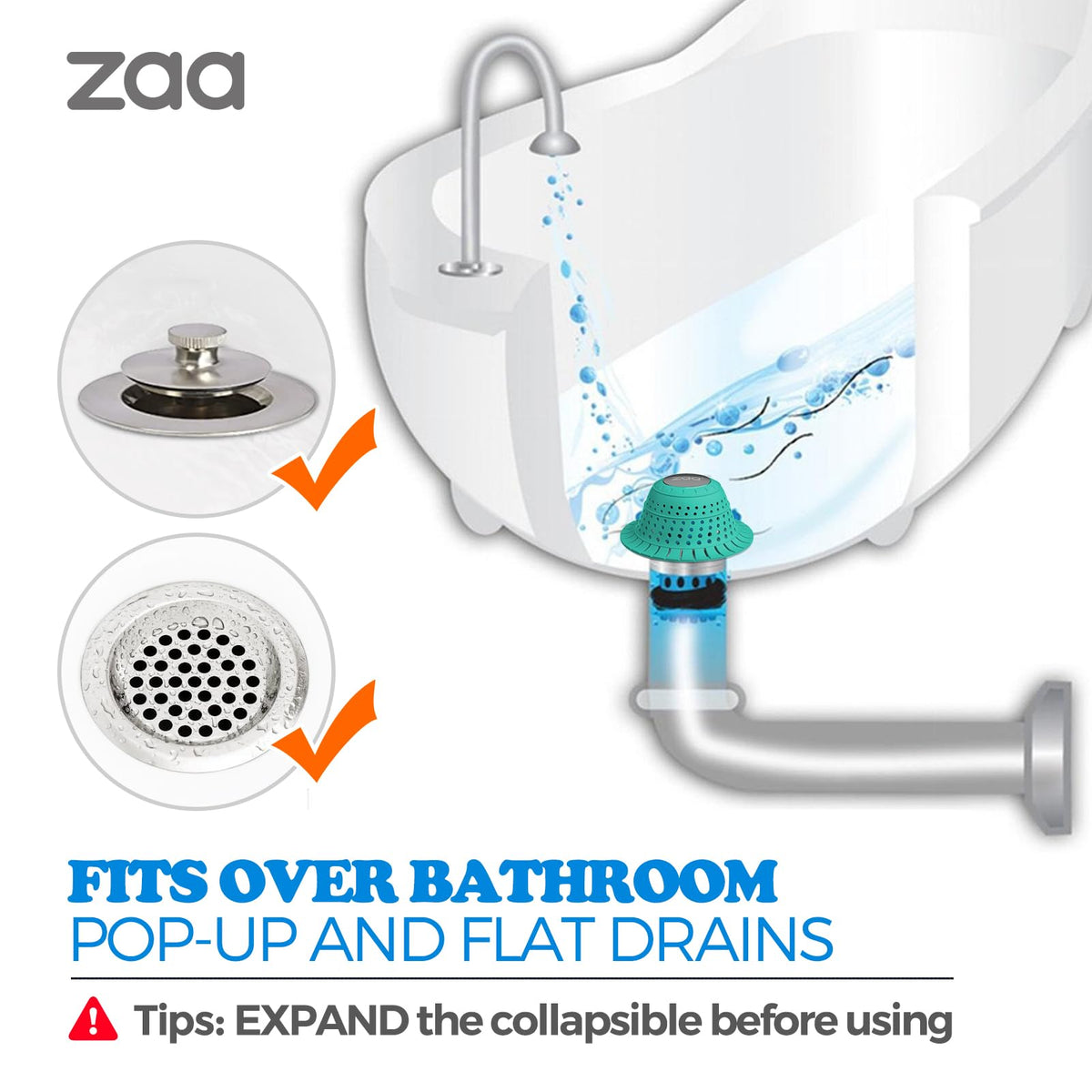 zaa Shower Drain Hair Catcher Bathtub Drain Strainer Sink Drain Protector