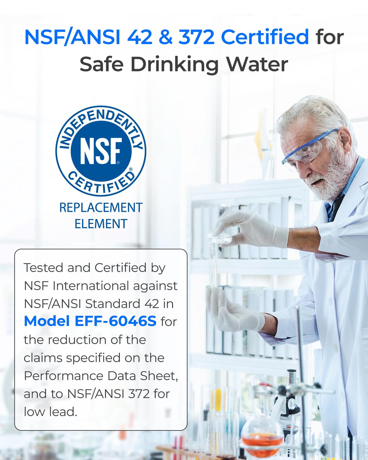 Waterdrop LT1000PC ADQ747935 MDJ64844601 Refrigerator Water Filter, 3 Pack