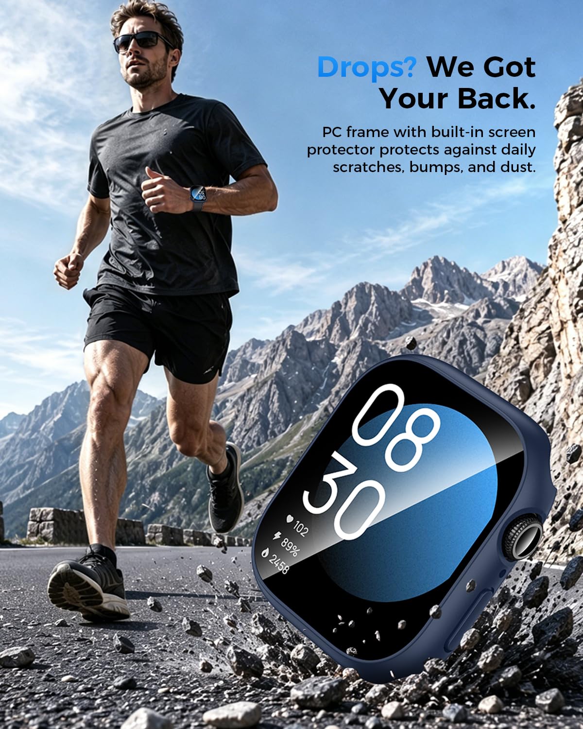 Goton IP67 Waterproof Case with Glass for Apple Watch Series 11/10 46mm