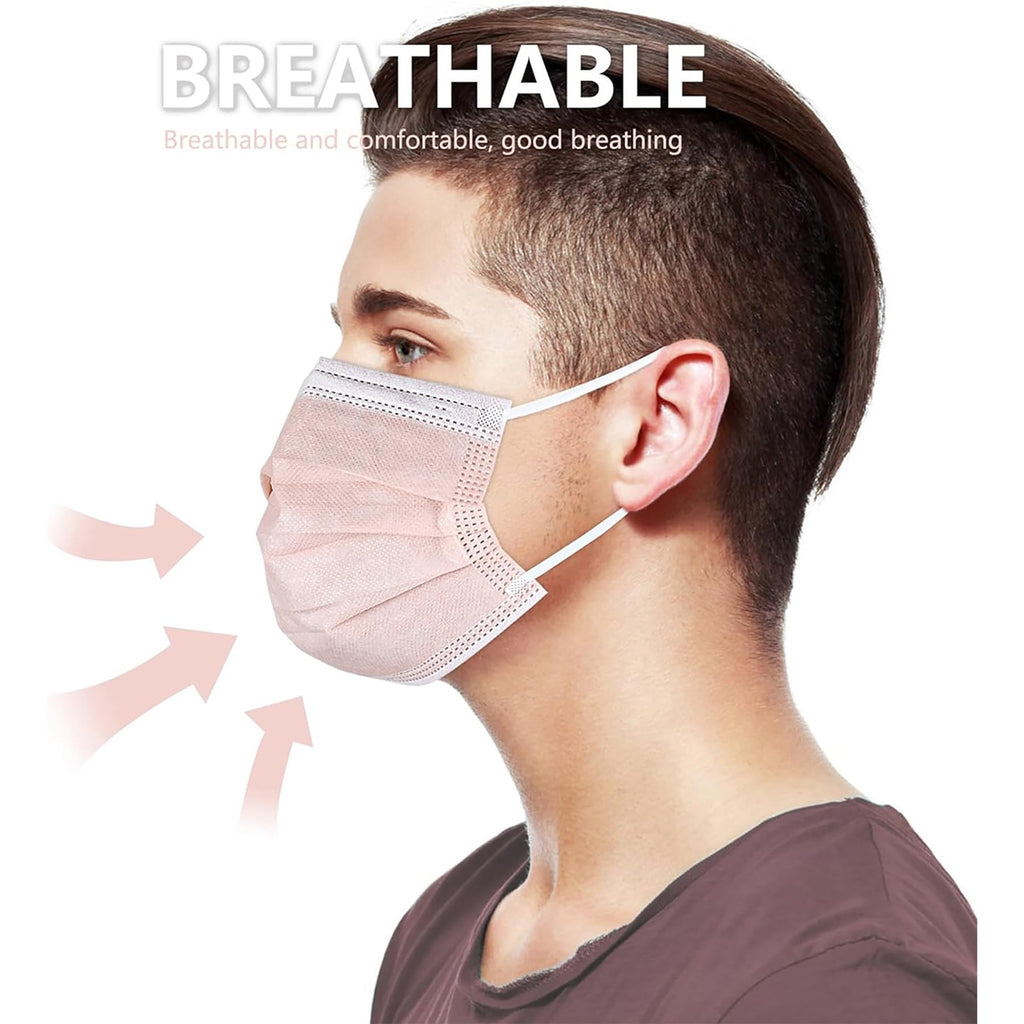 akgk KN95 Face Mask 50 PCS, Breathable Protection Masks, 5-Ply KN95 Black Masks, Cup Dust Safety Masks