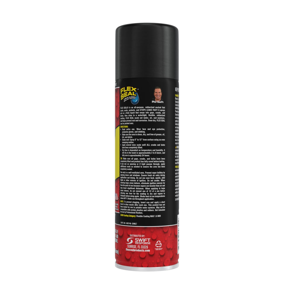 Flex Seal Spray Rubber Sealant Coating, Waterproof, Clear, 17 oz, 2-Pack