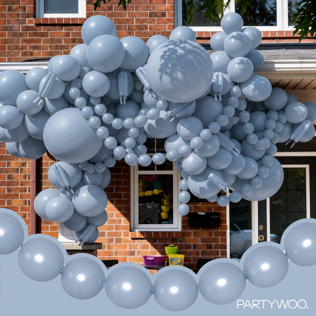 PartyWoo Metallic Gold Linking Balloons 100pcs 6 Inch Gold Link Balloons